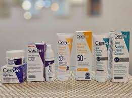 Cerave 4 In 1 Skincare Kit Night Cream, Sunblock, Cleanser & Serum, for Radiant Skin