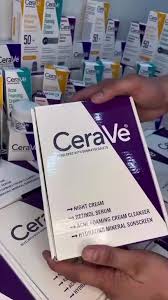 Cerave 4 In 1 Skincare Kit Night Cream, Sunblock, Cleanser & Serum, for Radiant Skin